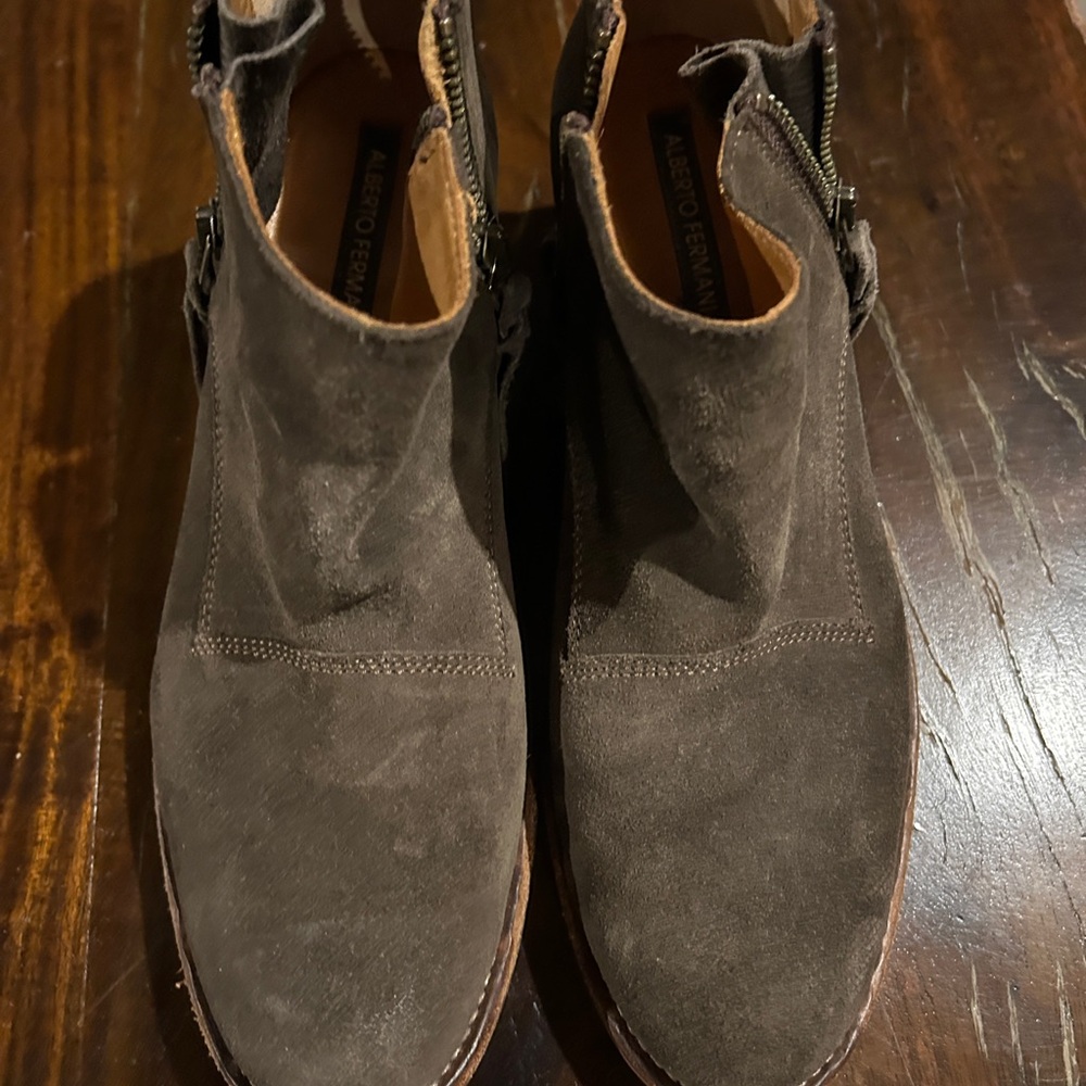 Alberto Fermani Men's Brown Suede Shoes